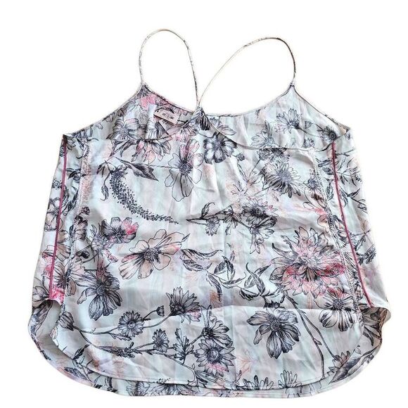 Victoria secret satin floral pink pajama set lounge shorts Sz M top Sz XL new - Picture 3 of 6